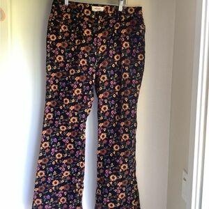 Wrangler Floral Boot Cut Pants - Black, Orange, Purple